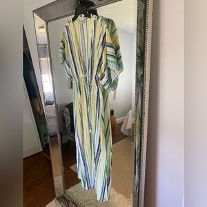 LOFT Multicolor Striped Dress coverup